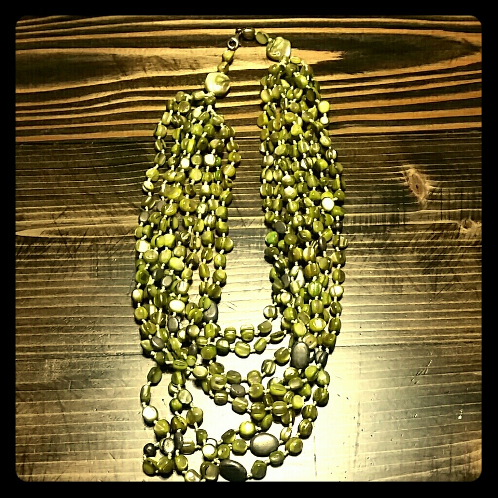 Silpada green gemstone necklace