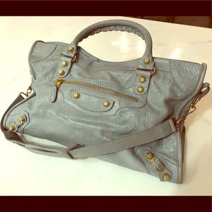 Balenciaga Motorcross Ice Blue City Bag Like New