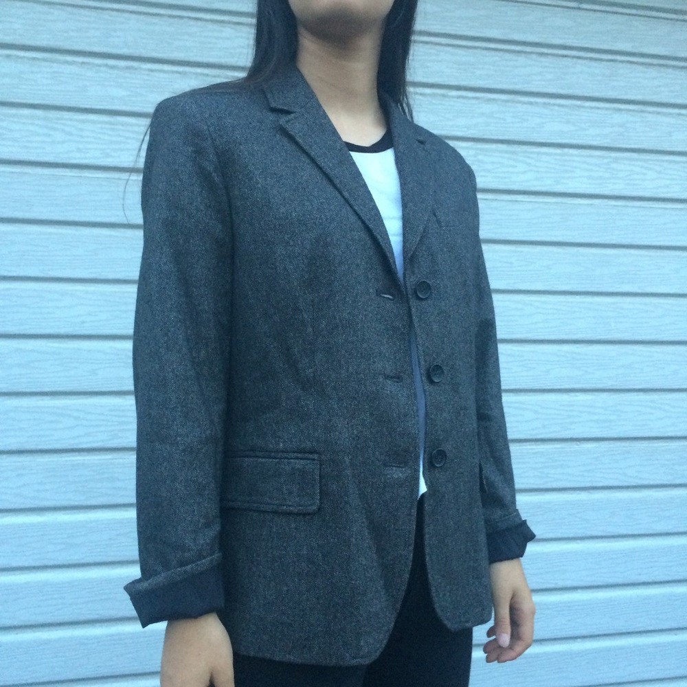 J. Crew grey speckled blazer