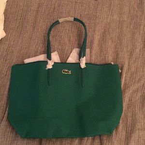 Brand new Lacoste Kelly green tote