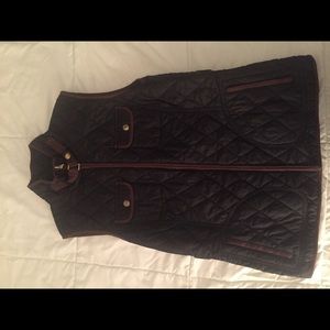 Banana Republic black and brown riding vest