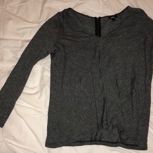 Grey V-Neck Light Sweater