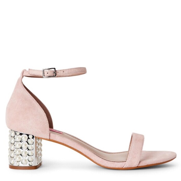 Betsey Johnson Shoes - Betsy Johnson Faux Suede Blush Nyla Pearl Sandal