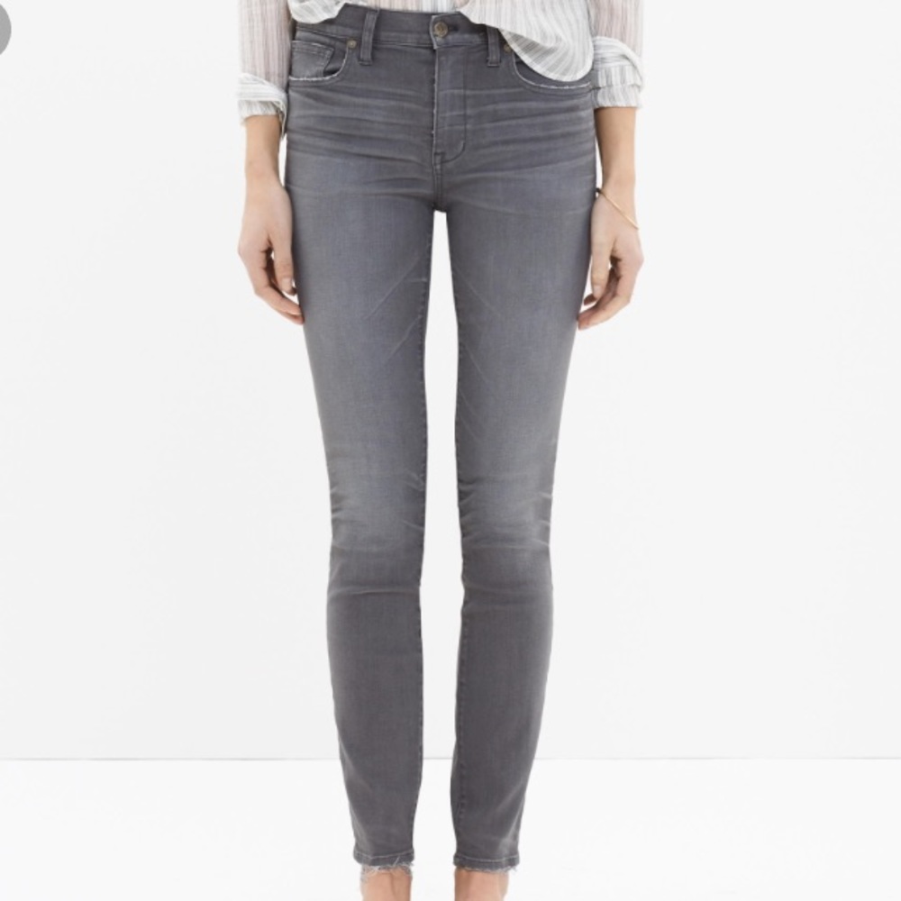 Madewell High Rise Skinny Jeans in Grey