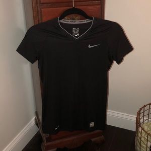 Nike V Neck dri fit pro black xs