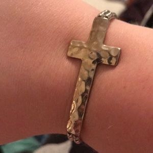 Gold Cross Beaded Bracelet