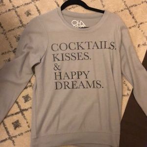 Chaser la sweatshirt glitter gray cocktails small