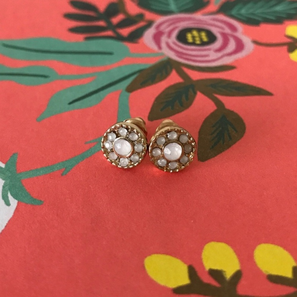 Marble + Crystal Stud Earring Trio - Picture 3 of 4