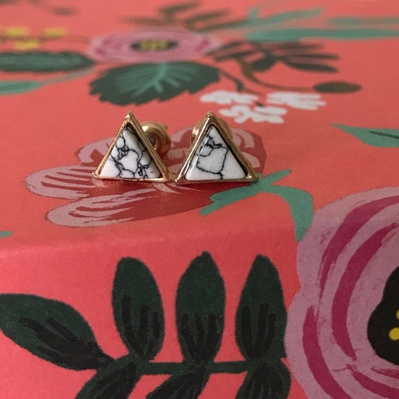 Marble + Crystal Stud Earring Trio - Picture 2 of 4