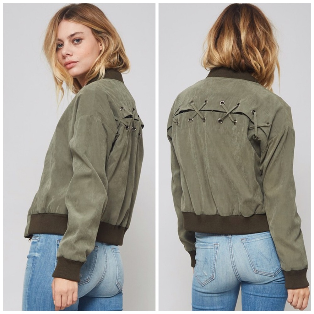 Olive Bomber Jacket