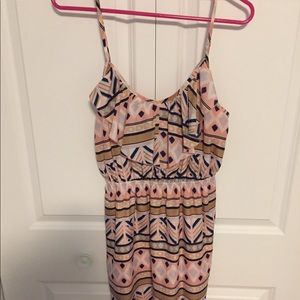 Francesca’s pink tribal pattern dress