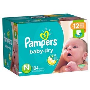 Pampers baby dry 104 count NEVER OPENED