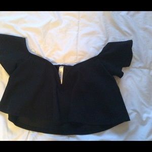 Off the shoulder crop top
