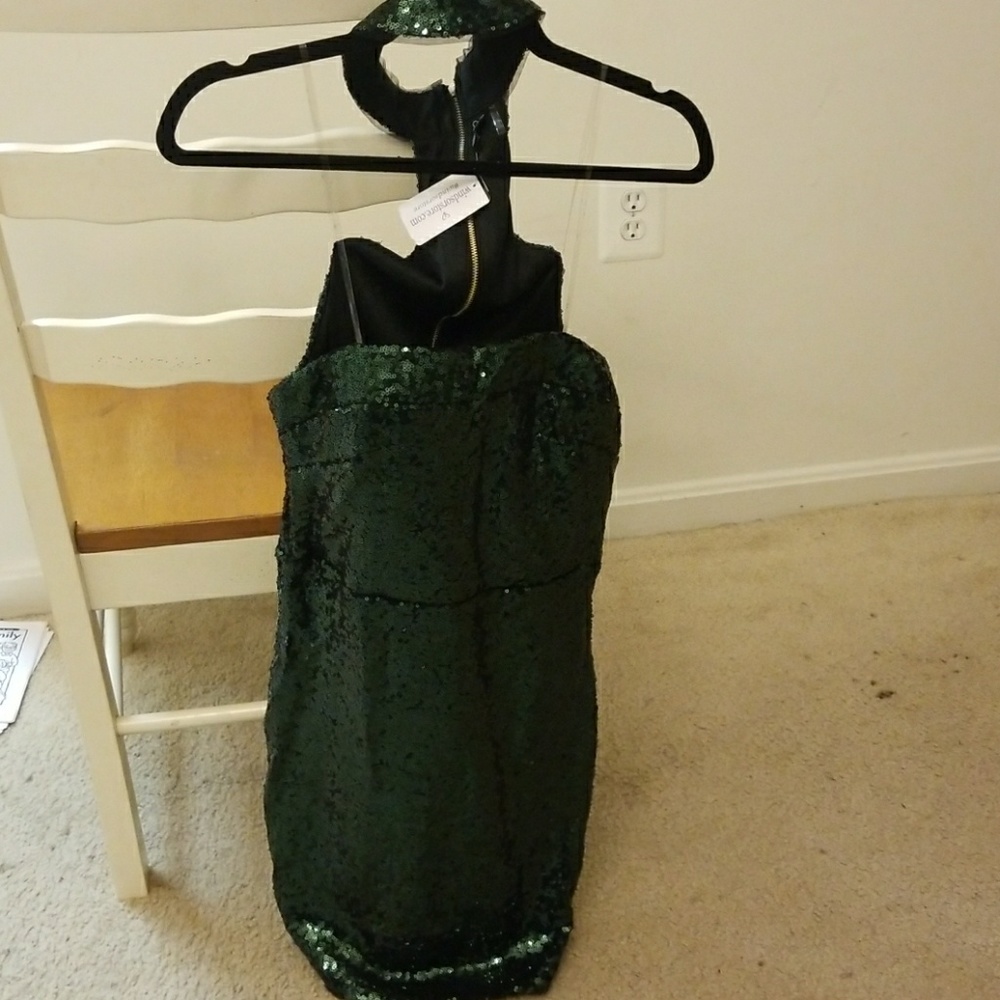 Windsor Hunter green sparkly dress