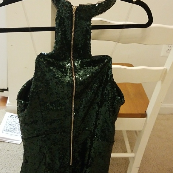 Windsor Hunter green sparkly dress - Picture 4 of 4