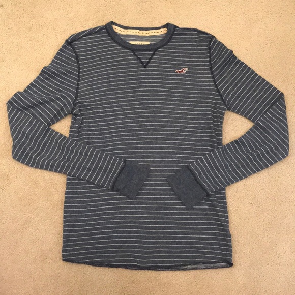 Hollister Mens Long Sleeve Waffle Tees Bundle of 2 - Picture 3 of 3