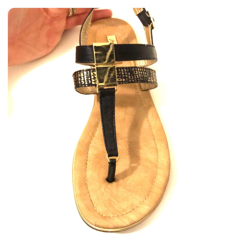 Black & Gold Sandals