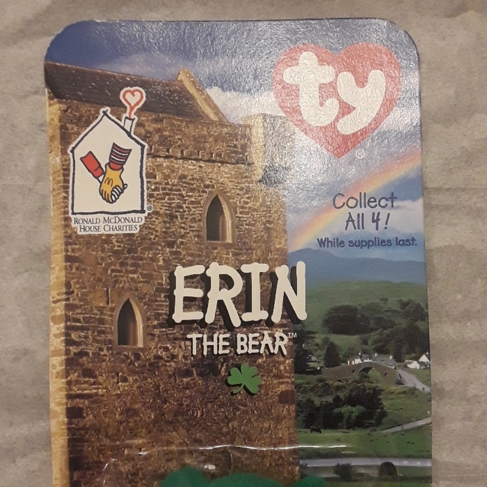 COLLECTORS Teenie Original Beanie "Erin" the Bear - Picture 3 of 7