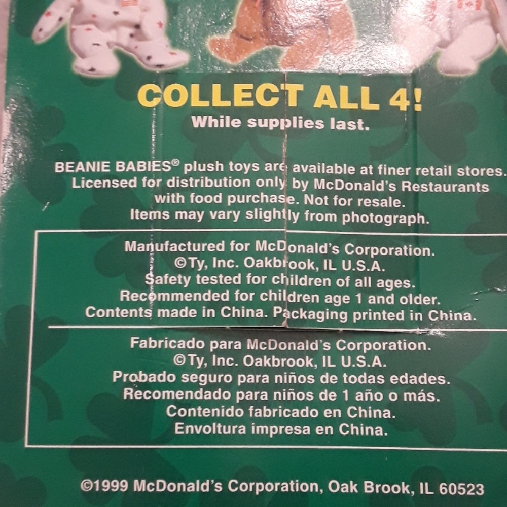 COLLECTORS Teenie Original Beanie "Erin" the Bear - Picture 5 of 7