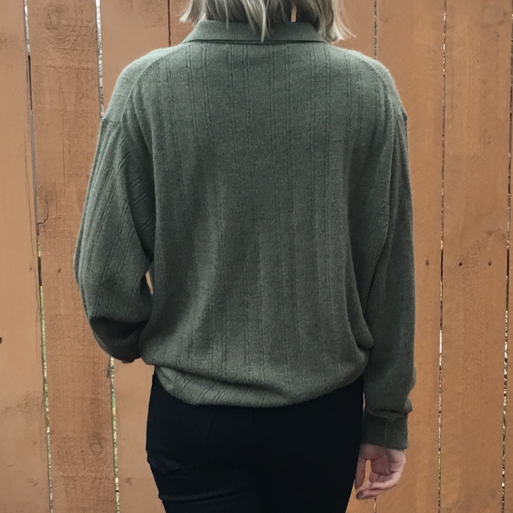 Vintage Cotton Henley Sweater - Picture 4 of 4