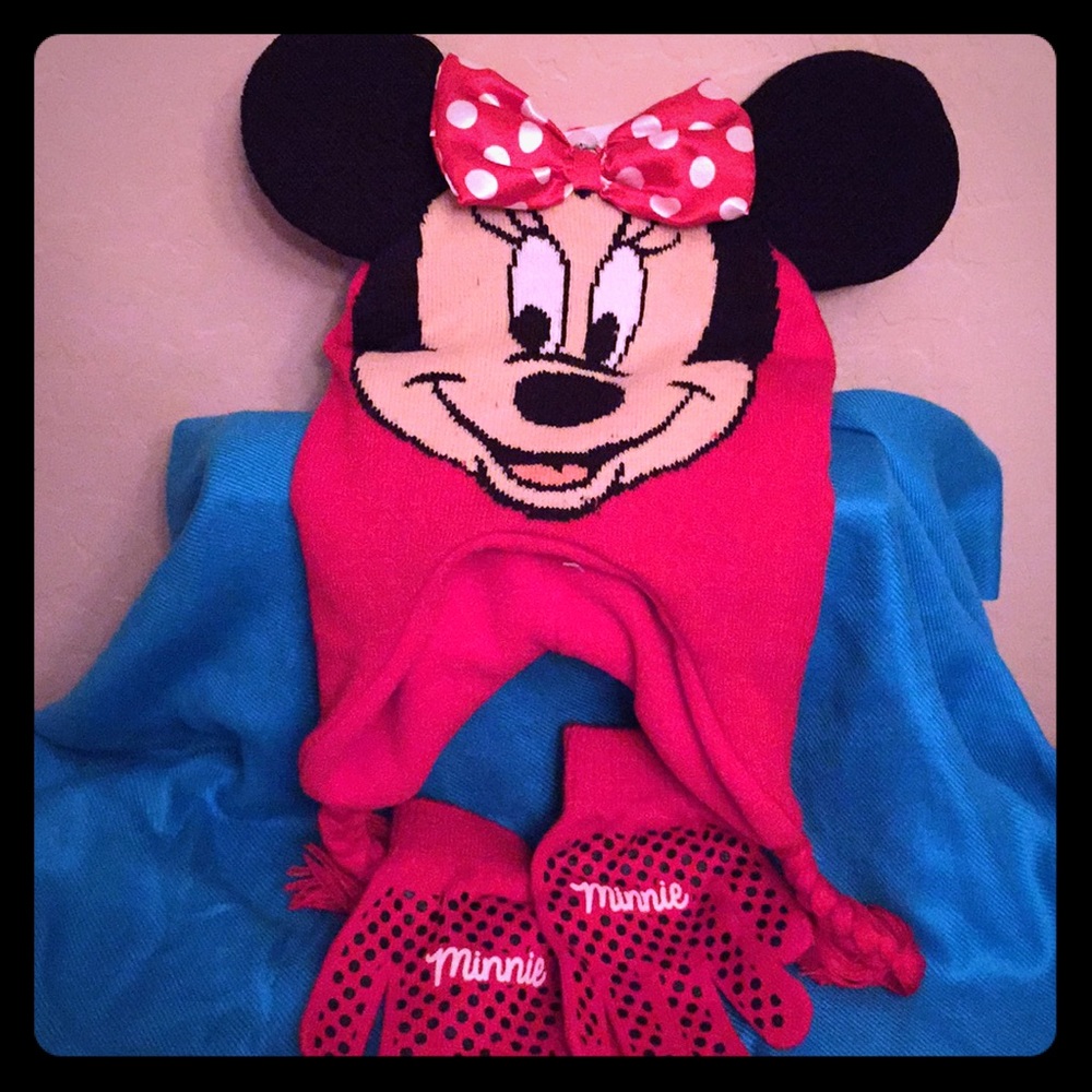 🎁Disney Minnie Mouse Beanie & Gloves Set🎁