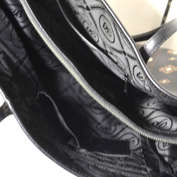 Brighton Black Amanda Medium Scarf Tote $260 - Picture 6 of 7