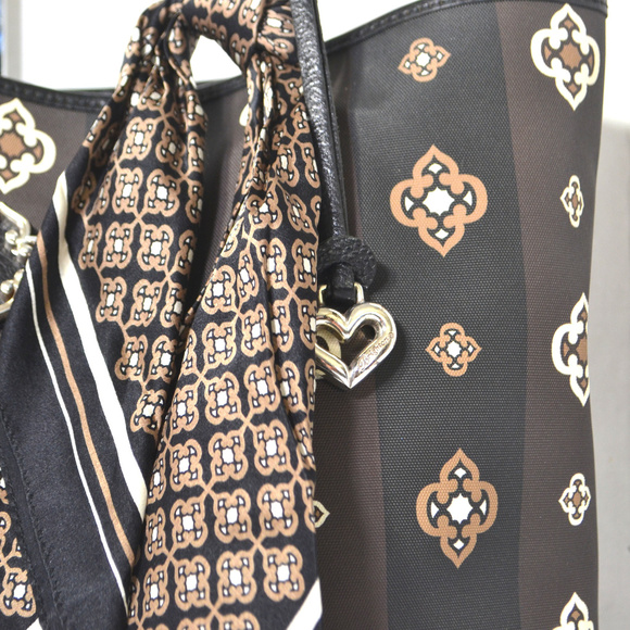 Brighton Black Amanda Medium Scarf Tote $260 - Picture 2 of 7