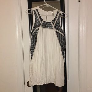 Black and white shift dress