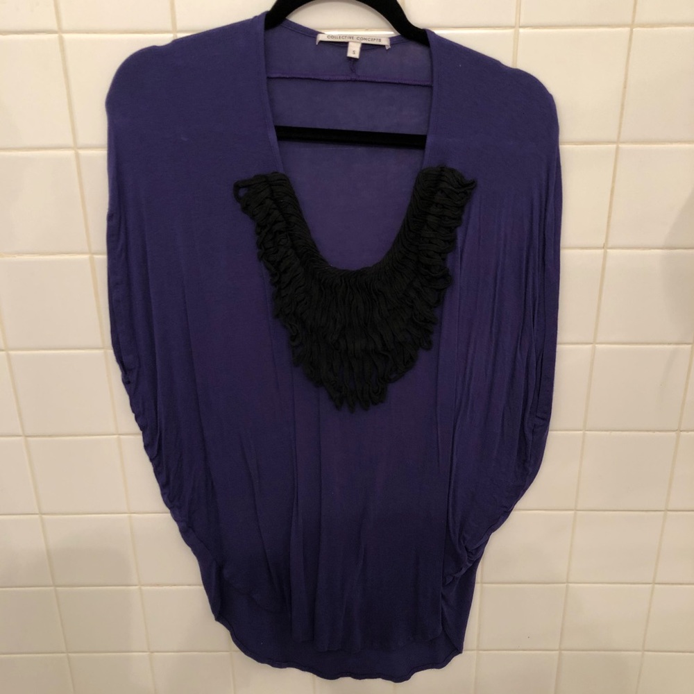 COLLECTIVE CONCEPTS |  purple sleeve-less top