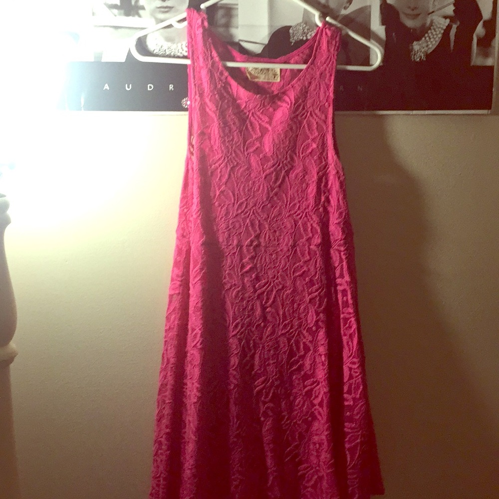Pink lace dress
