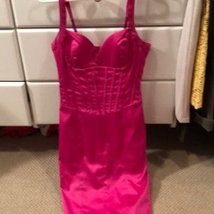 Hot pink party dress perfect for the holidays!
