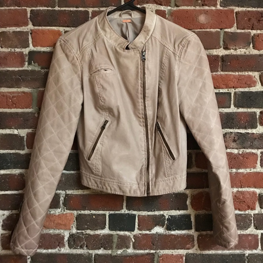 Free People Faux Leather Moto Jacket