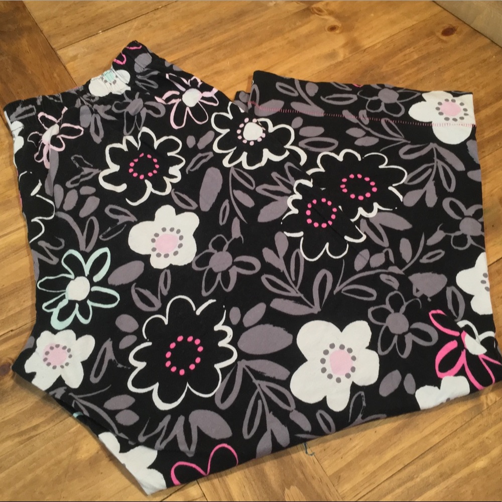 HUE MODERN FLORAL LOUNGE PANTS