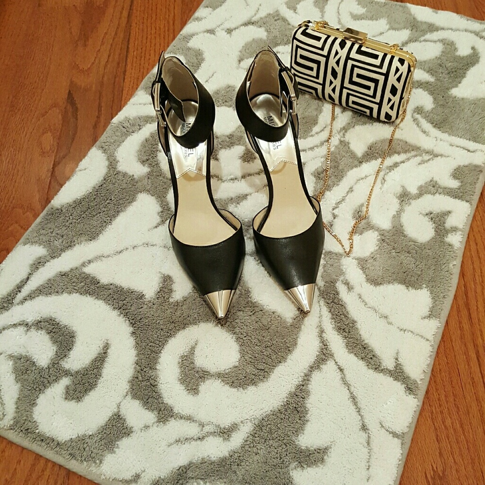 Black and silver Michael Kors pumps