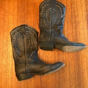 Studded Frye cowboy boots!