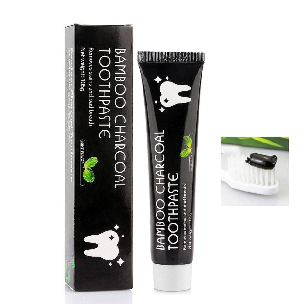 Natural Charcoal Toothpaste with Toothbrush