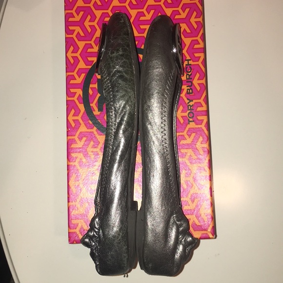 Tory Burch Reva Pewter Flats - Picture 7 of 8