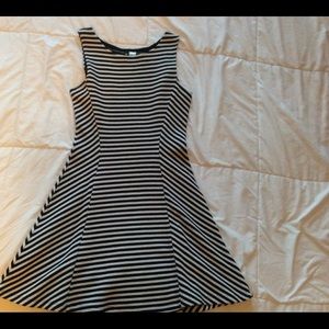 Navy and white stripped dress