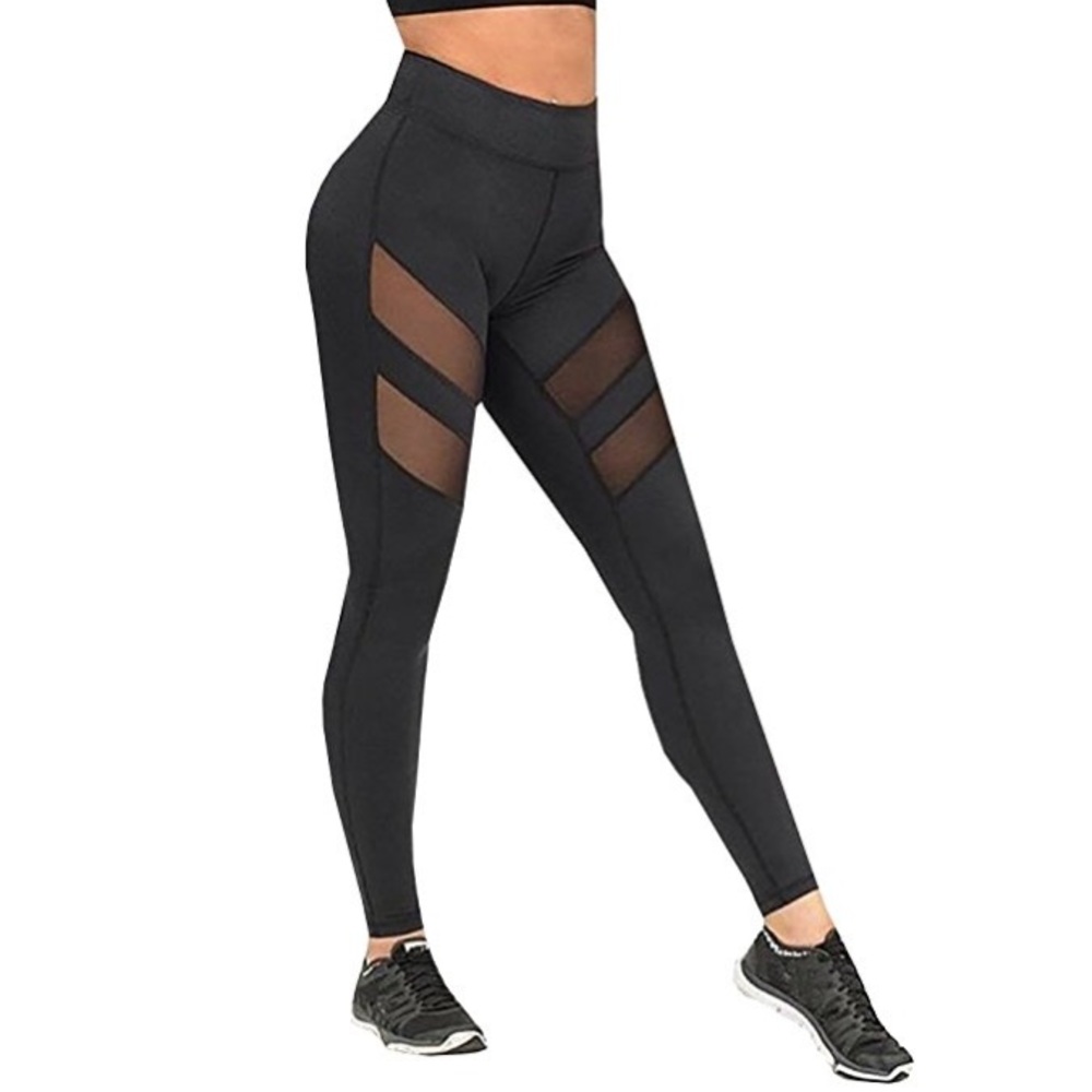 New Mesh Sexy Black Leggings - Picture 3 of 5