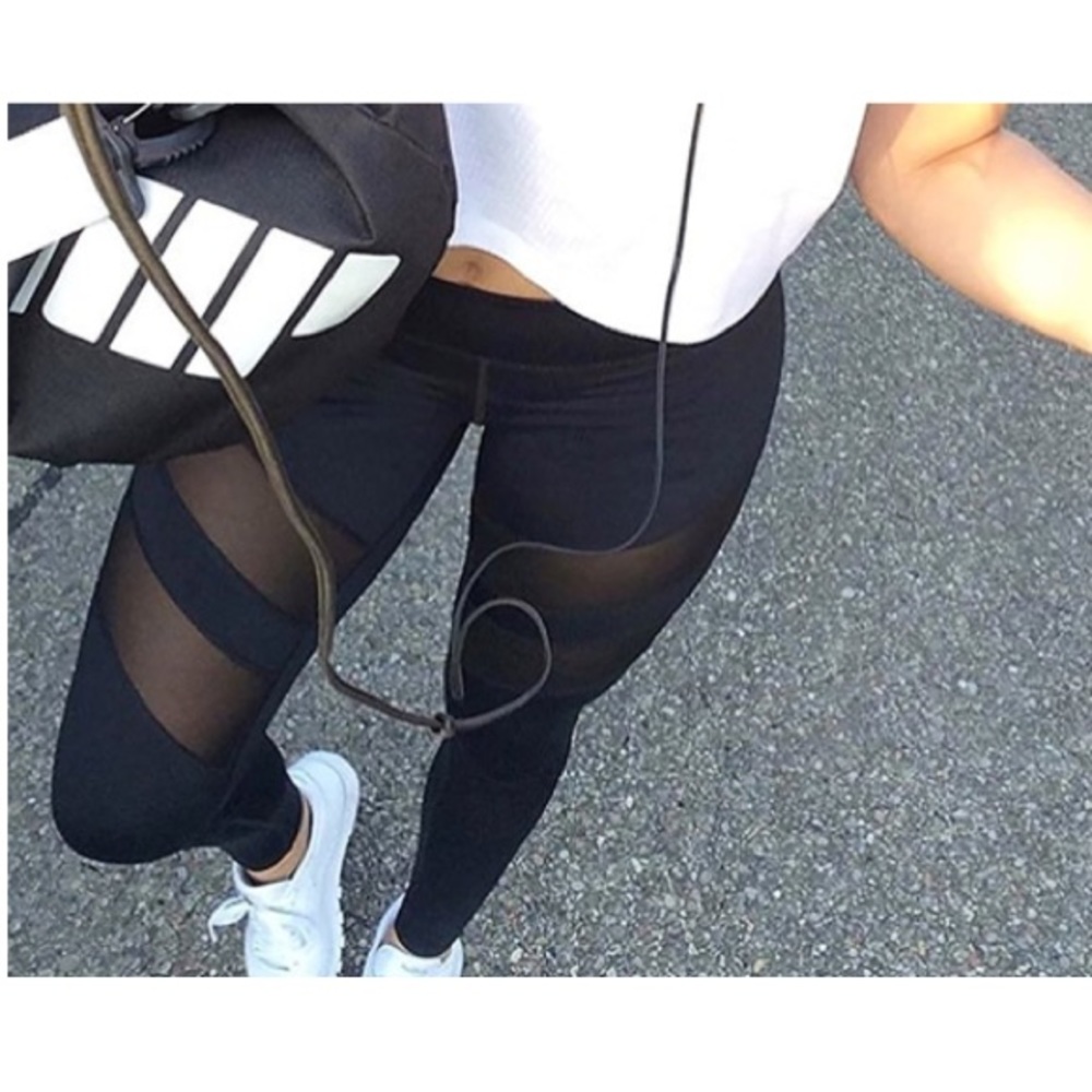 New Mesh Sexy Black Leggings - Picture 4 of 5