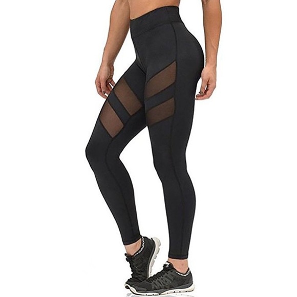 Pants - New Mesh Sexy Black Leggings