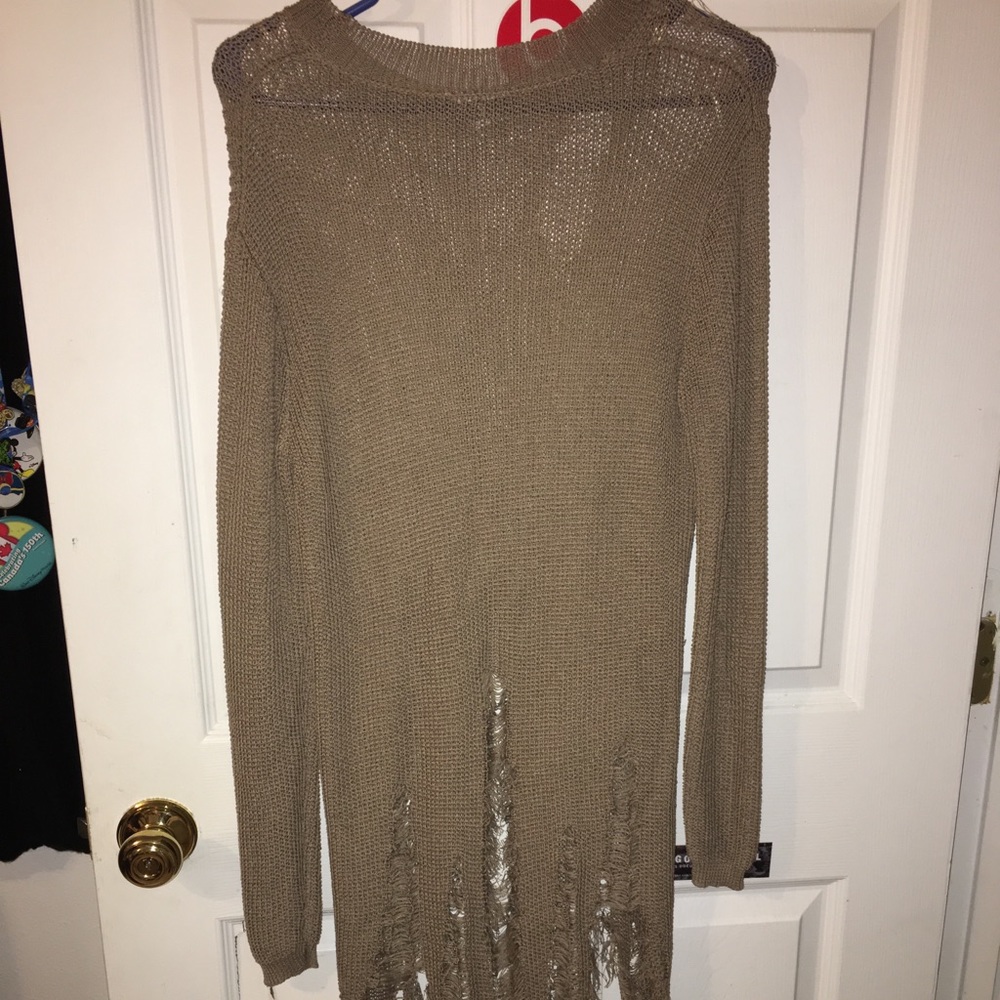 Distressed sweater