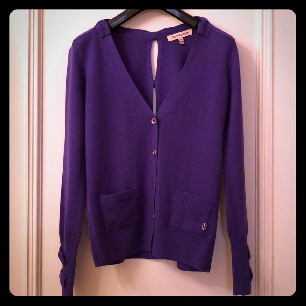 Juicy Couture Purple Sweater with Bowsl