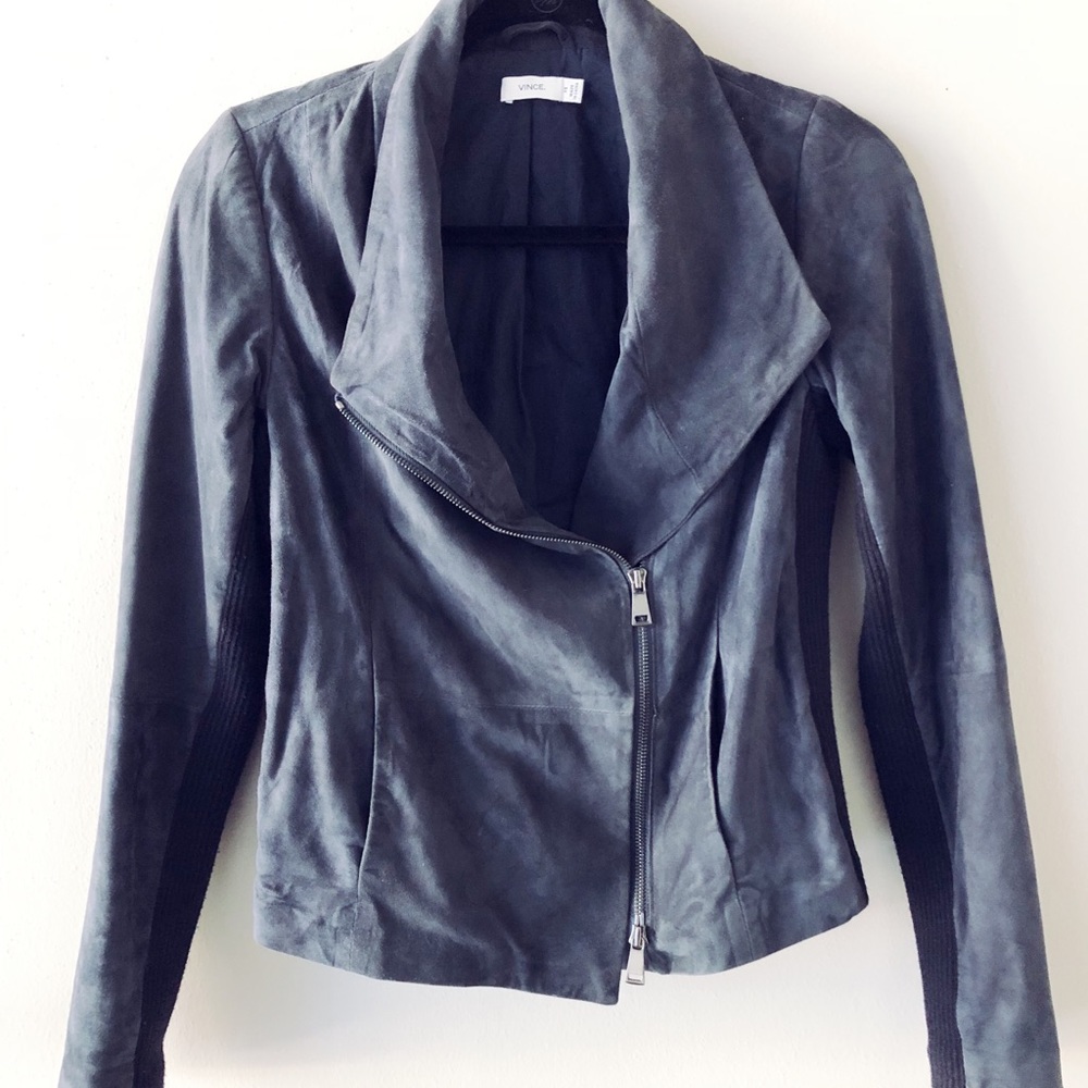 Vince Navy Suede Jacket