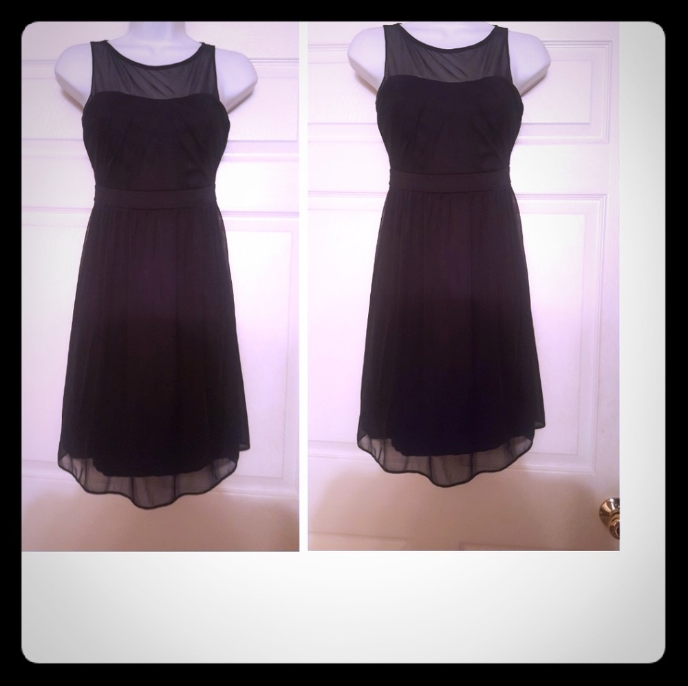 David's bridal girls  black bridesmaid dress