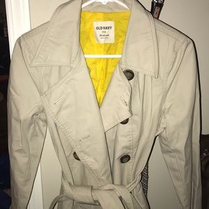 Khaki Old Navy Trench Coat size medium