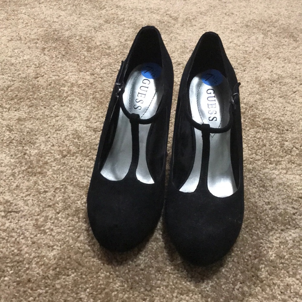 Guess Black Suede Heels
