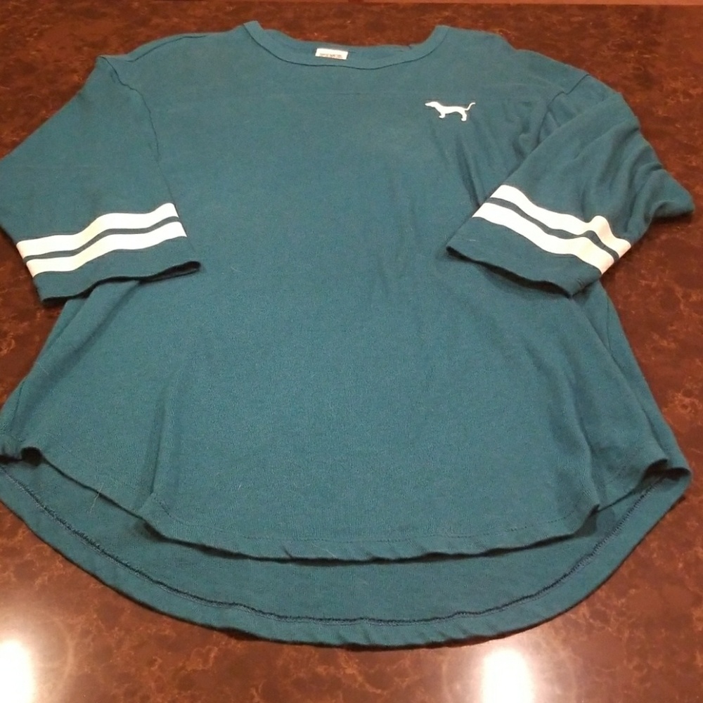 Pink Victoria's Secret Teal Jersey Top