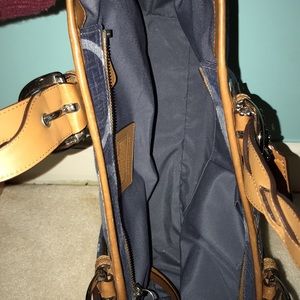 Coach denim and leather tote