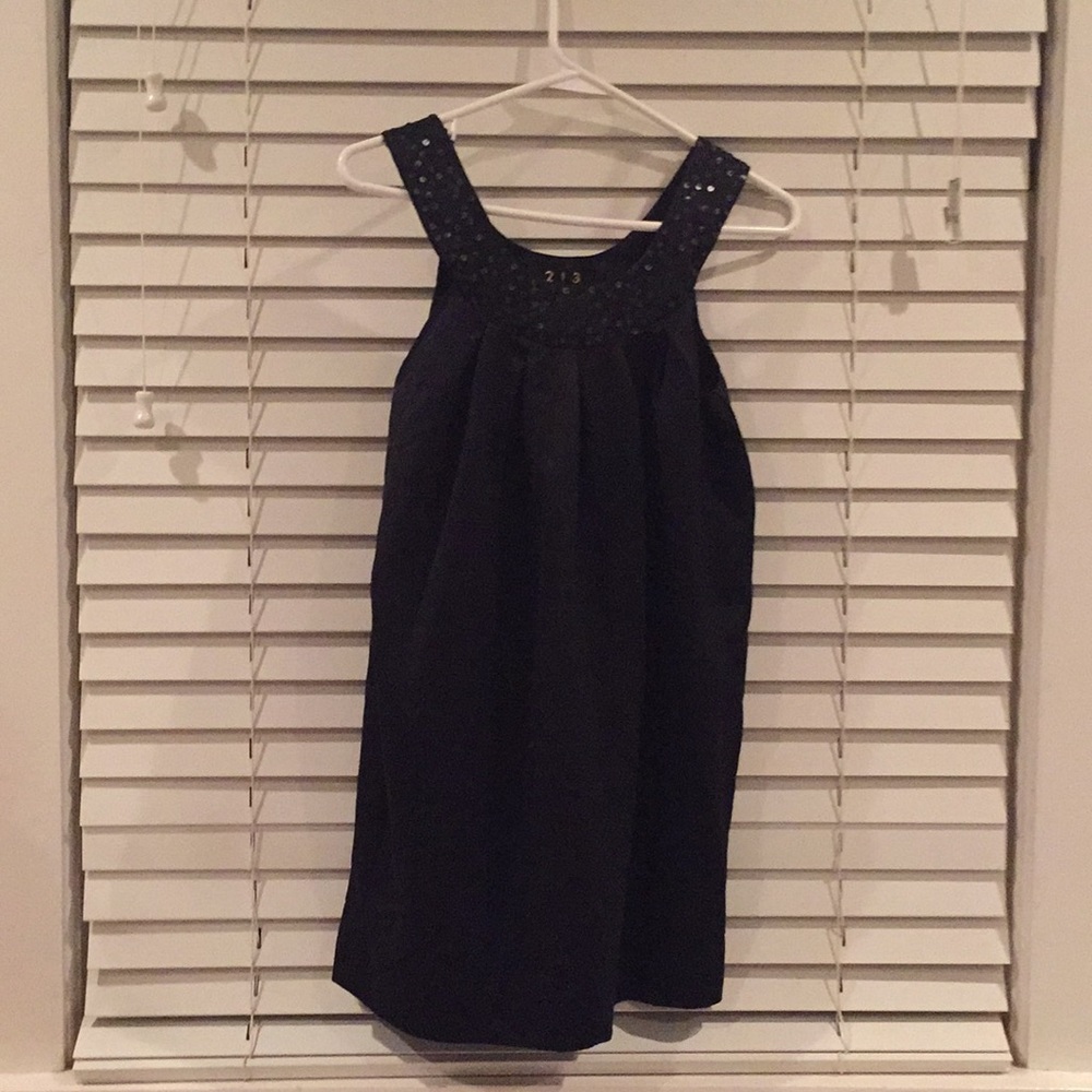 213 Mini Sequin Collar Dress